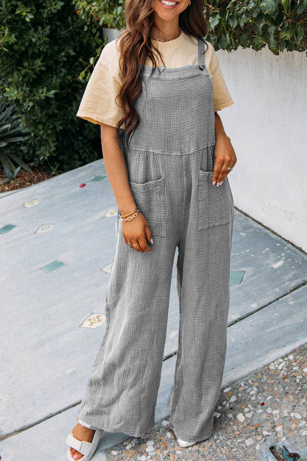 Grey Wide Leg Pocket Jumper: M