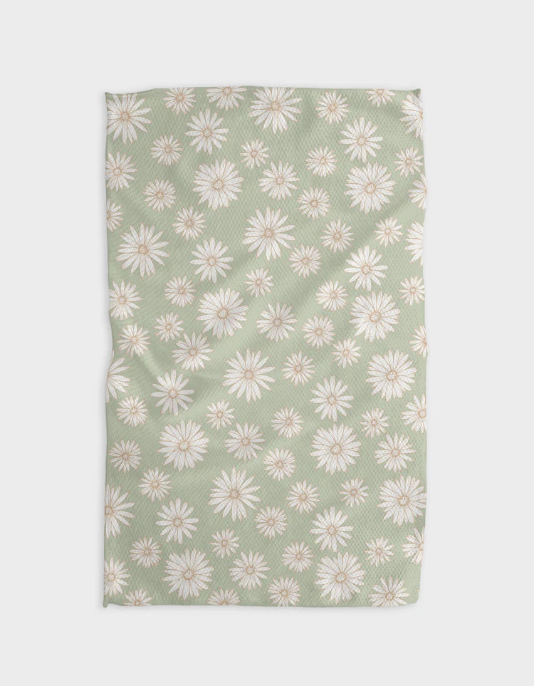 Geometry - Daisy Days Neutral Kitchen Tea Towel