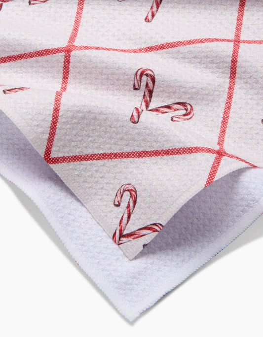 Festive Candy Canes Tea Towel