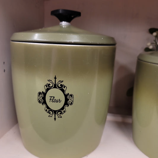 West Bend vintage metal canisters