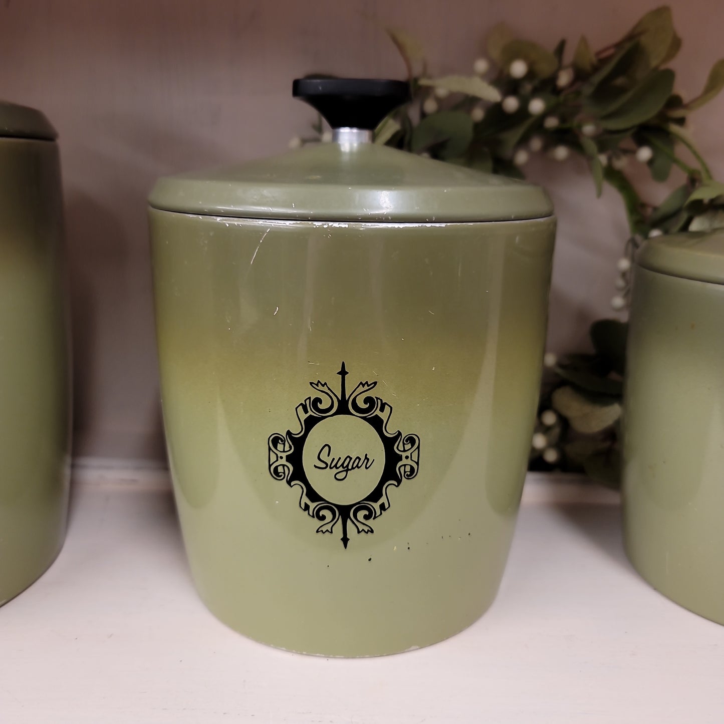 West Bend vintage metal canisters