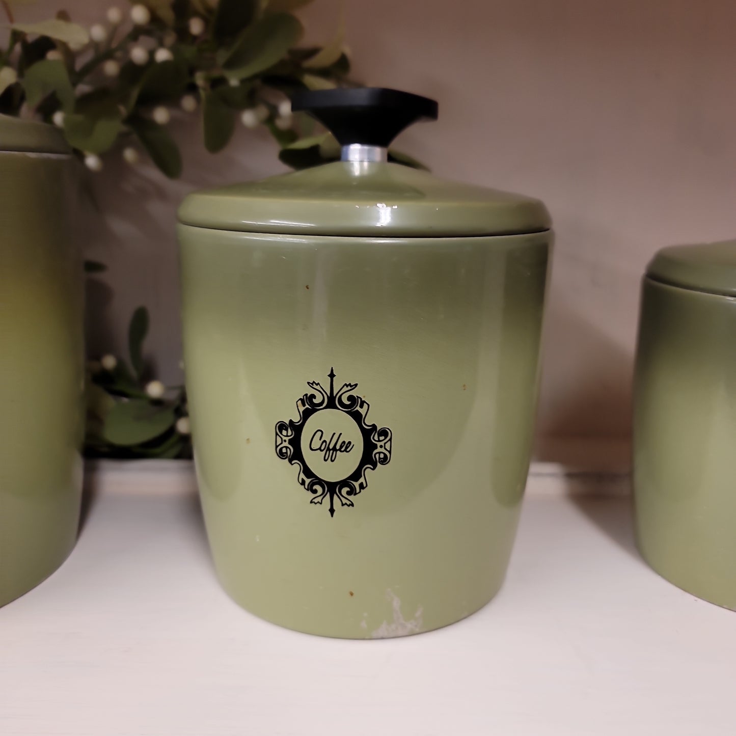 West Bend vintage metal canisters