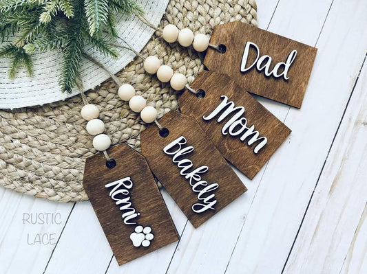 Stocking tags personalized