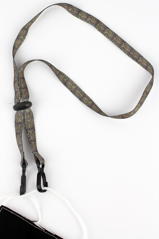 LEOPARD FACE MASK LANYARD
