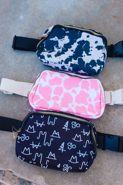 Black Cowhide Crossbody Bag