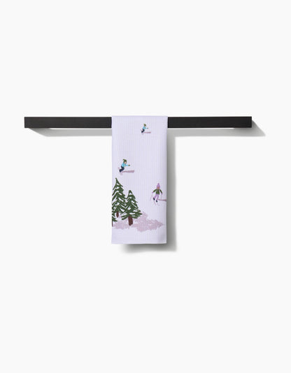 Winter Skiing Trip Bar Towel