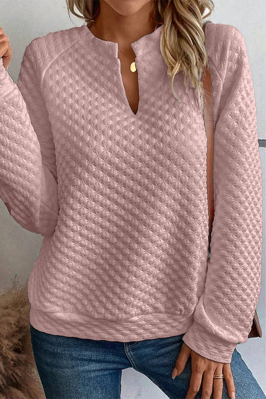 Mauve Quilted Top: L