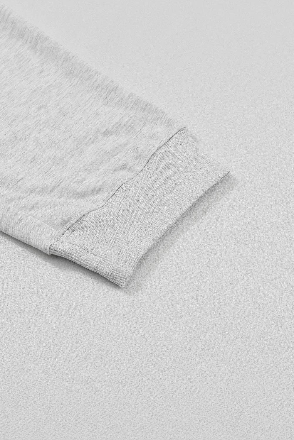 Grey Quarter Zip Jogger Set: M