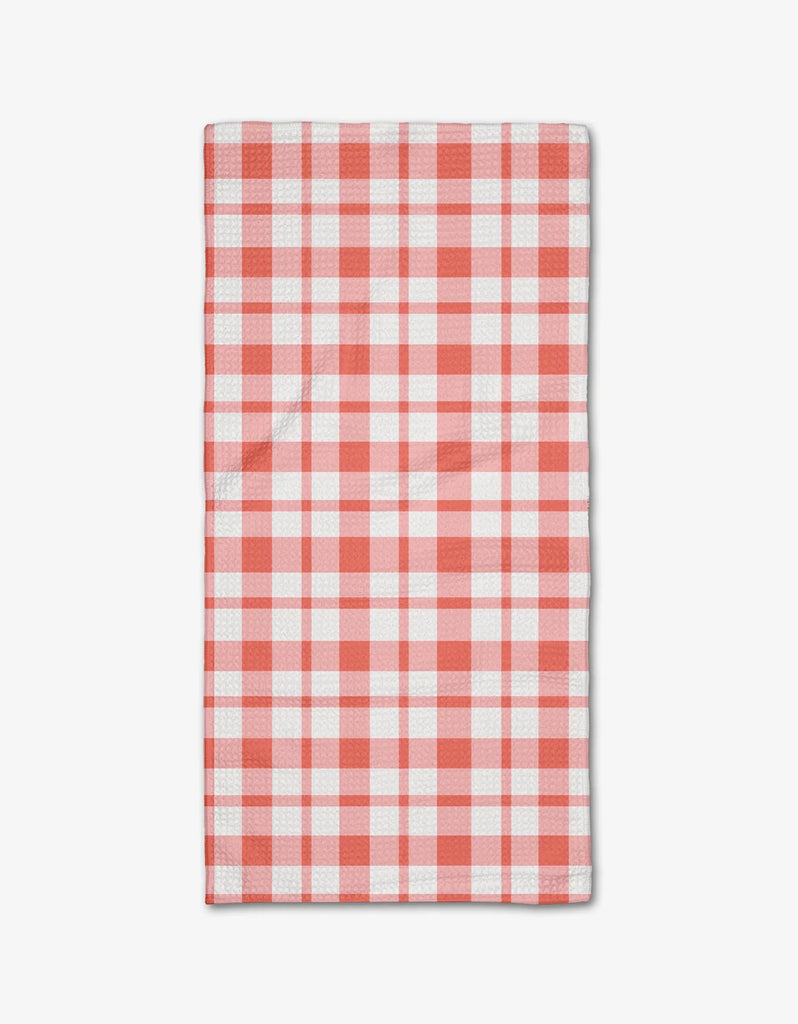 Geometry - Pretty in Pink Plaid Bar Towel