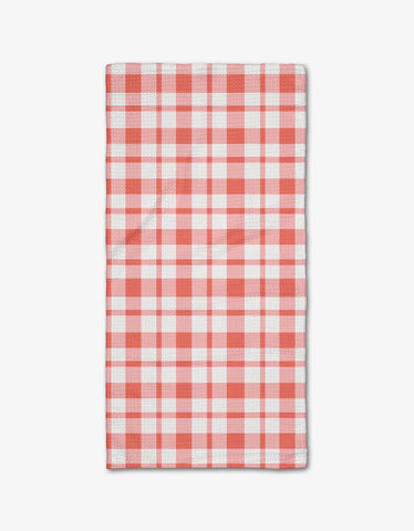 Geometry - Pretty in Pink Plaid Bar Towel