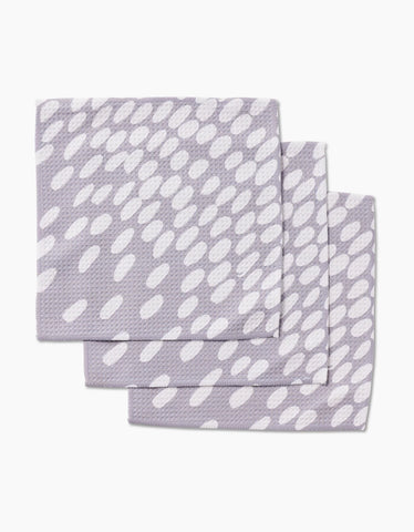 Geometry - Spotted Grey Dish Cloths Set of 3