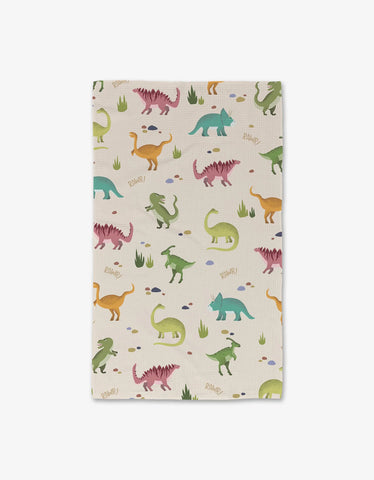 Geometry - Dancing Dinos Luxe Hand Towel