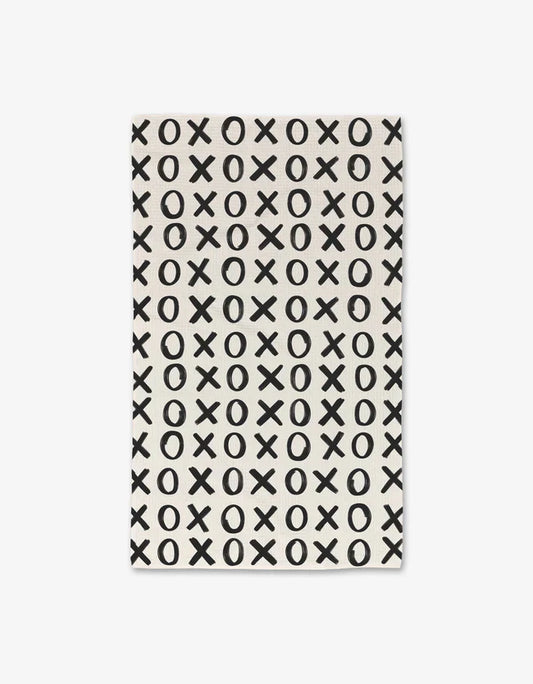 Geometry - Hug and Kiss White Kitchen Tea Towel