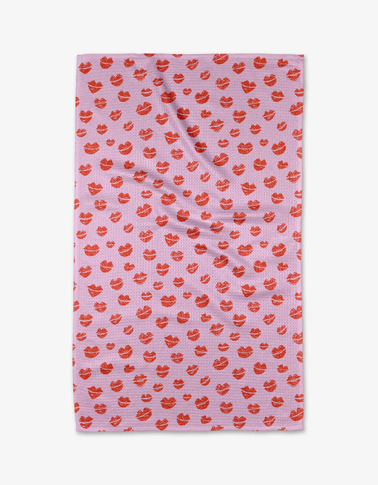 Geometry - Blowing Kisses Kitchen Tea Towel