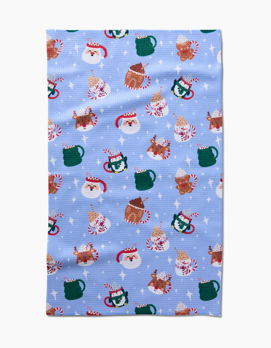 Geometry - Christmas Mugs Kitchen Tea Towel