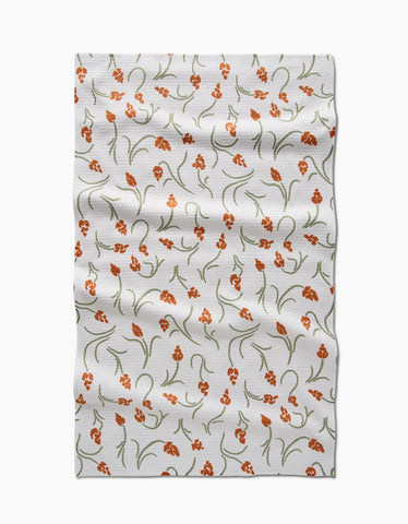 Geometry - Crayon Floral Kitchen Tea Towel