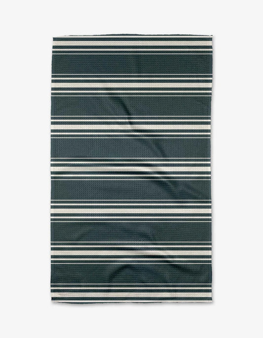 Geometry - Deep Blue Fall Kitchen Tea Towel