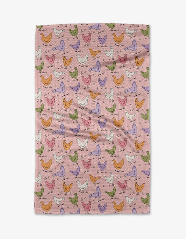 Geometry - Spring Chickens Kitchen Tea Towel