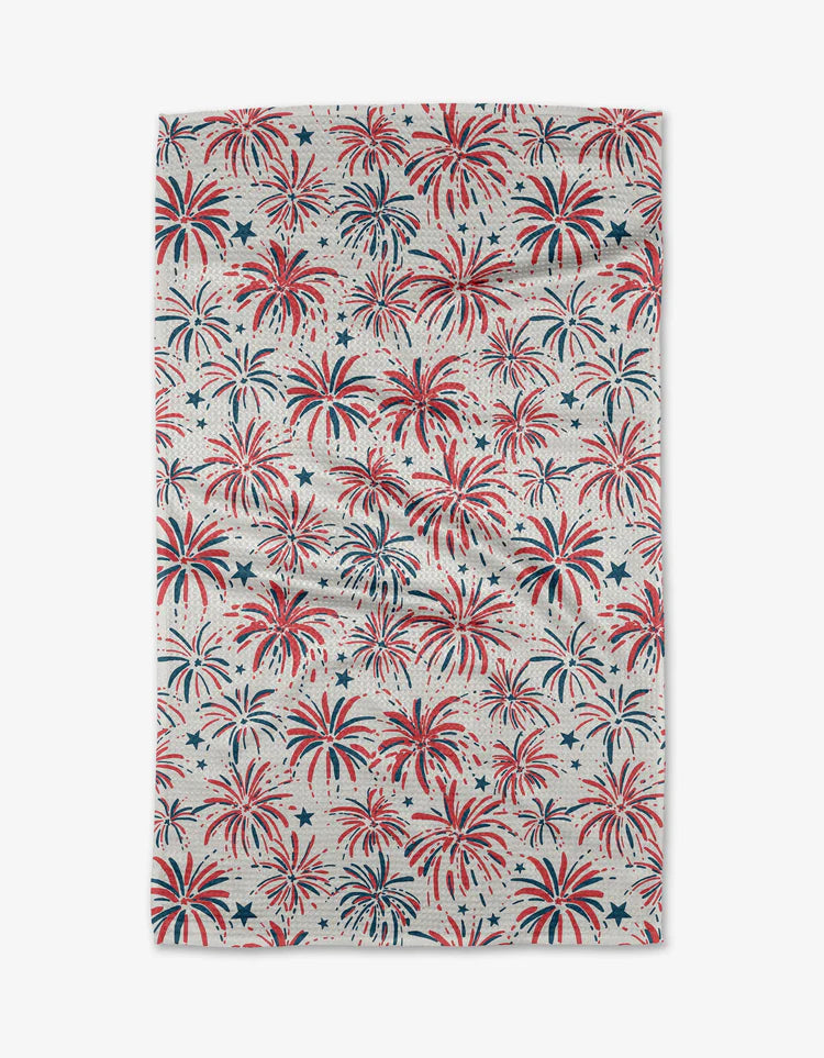 Geometry - Stars & Fireworks Kitchen Tea Towel