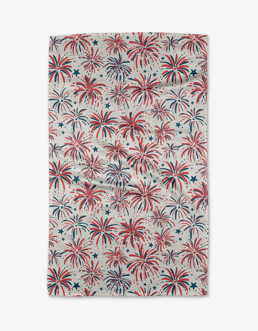 Geometry - Stars & Fireworks Kitchen Tea Towel
