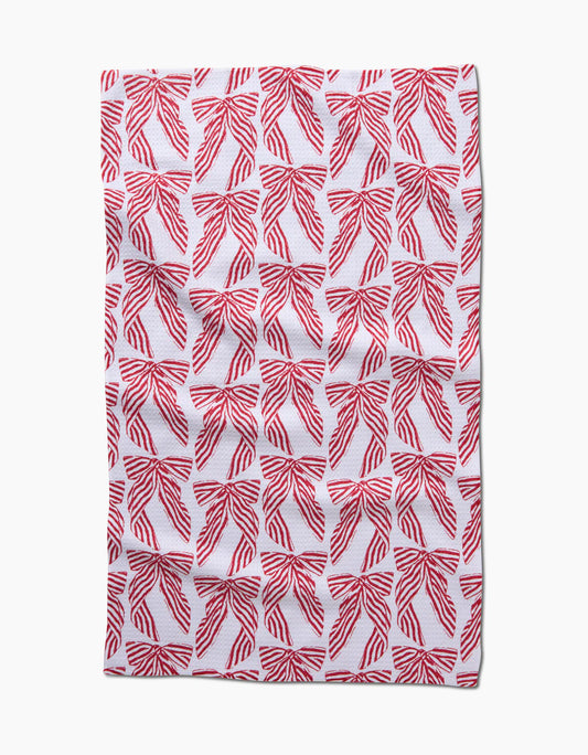 Geometry - Striped Bows Kitchen Tea Towel
