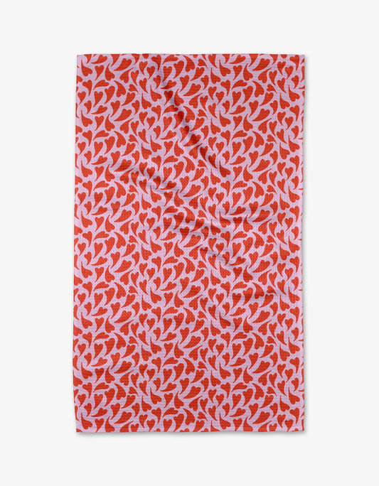 Geometry - Swooning Hearts Kitchen Tea Towel