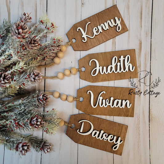 Stocking tags personalized