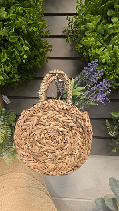 Rattan hanging planter decor