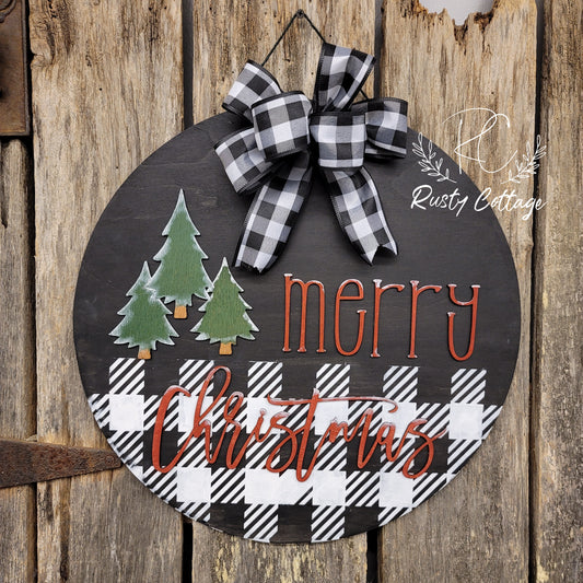Merry Christmas 3D Door Hanger Finished